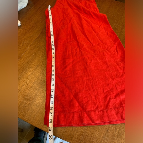 Red overalls, linen blend XL - Picture 4 of 8